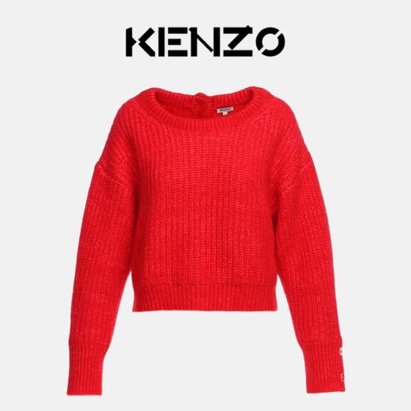 Kenzo Sweaters - Kenzo Red Wool Sweater